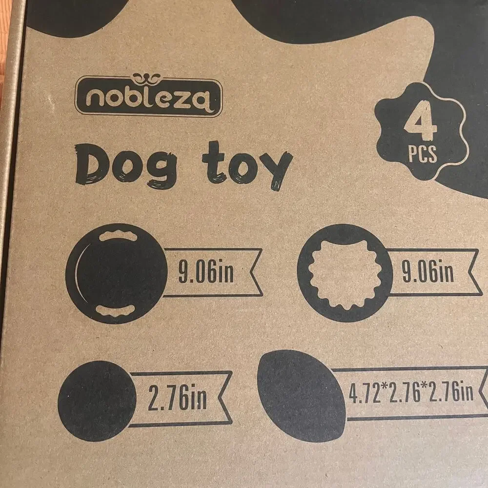Nobleza Indestructible 4 piece Dog Toy set Interactive Durable NIB